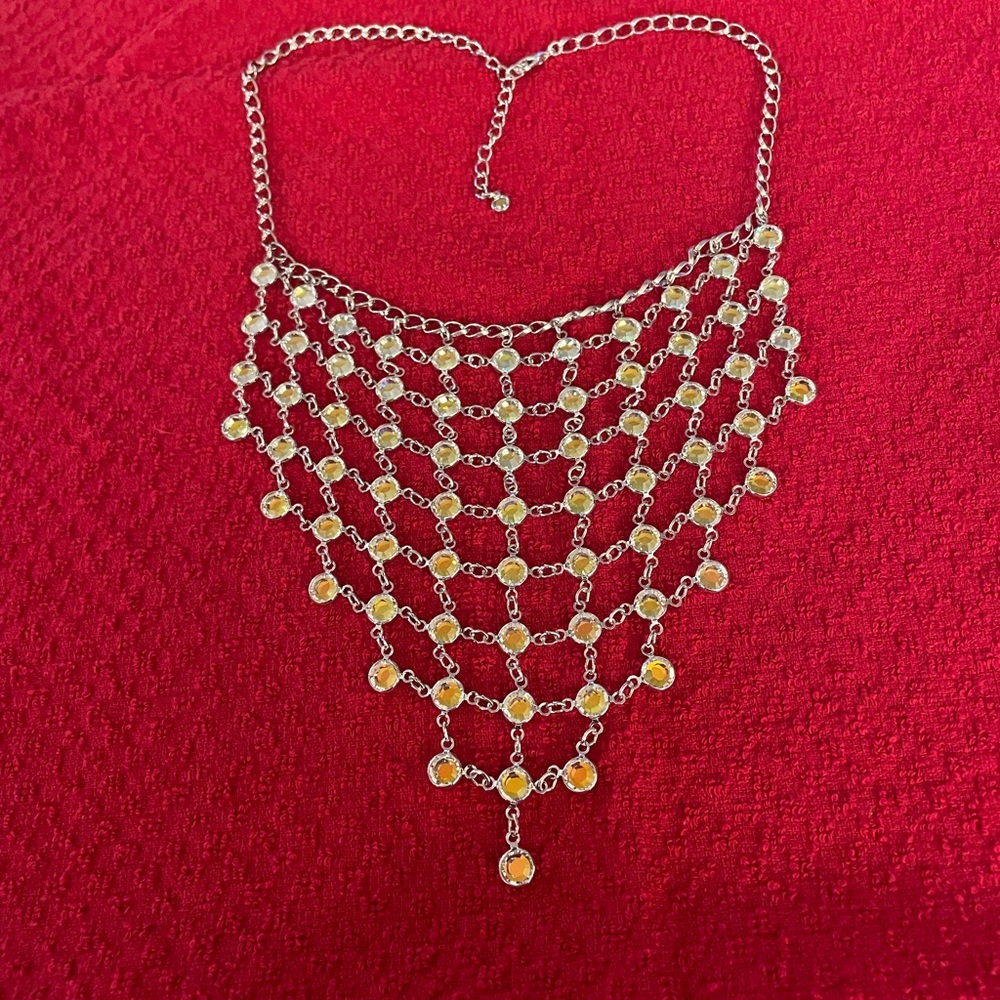 Swarovski Aurora Boreale Cascading Necklace